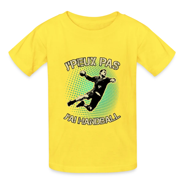 J'peux pas J'ai Handball | T-Shirt Humour Sportif sur T-shirts Russell Enfant