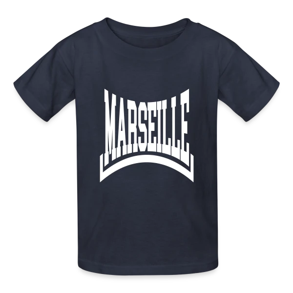 Marseille Texte Pur sur T-shirts Russell Enfant