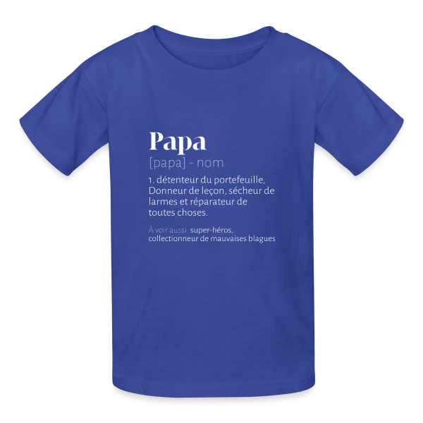 Papa Bricoleur - Définition Humour Fête des Pères sur T-shirts Russell Enfant