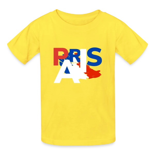 Paris Tricolore Moderne sur T-shirts Russell Enfant