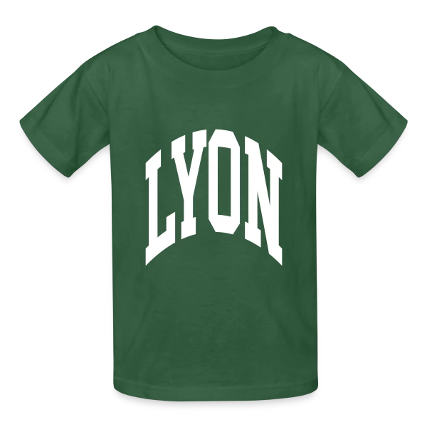 Ville de Lyon sur T-shirts Russell Enfant