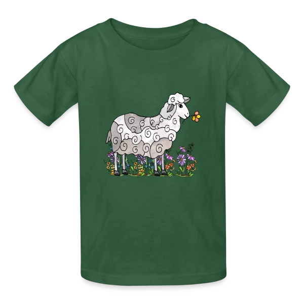 Mouton Doux Rêveur sur T-shirts Russell Enfant