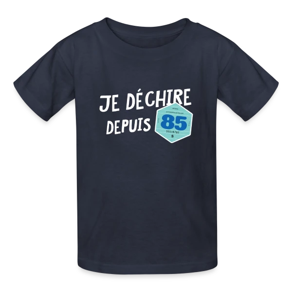 Je déchire depuis 85 - Style Vignette Auto Rétro Vintage sur T-shirts Russell Enfant
