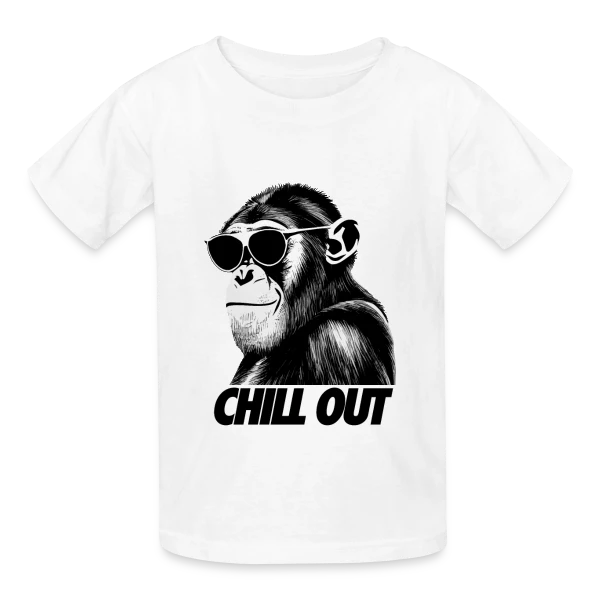 Chimpanzé Relax sur T-shirts Russell Enfant