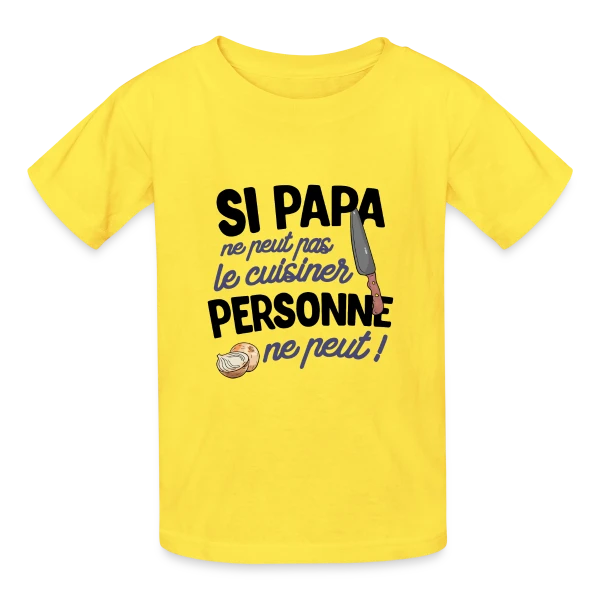 Papa Cuisinier - Le Maître des Fourneaux sur T-shirts Russell Enfant
