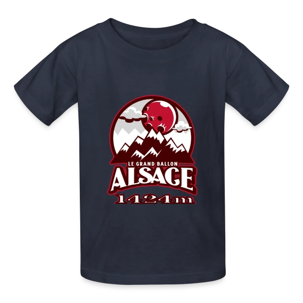 Alsace : Le Grand Ballon des Vosges (1424m) sur T-shirts Russell Enfant