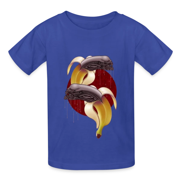 Banane Extraterrestre sur T-shirts Russell Enfant