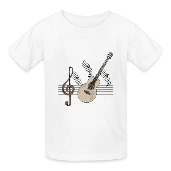 Guitare Passion Musique sur T-shirts Russell Enfant