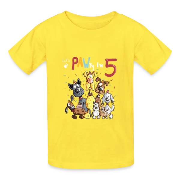 5 ans, Ma Fête Canine sur T-shirts Russell Enfant
