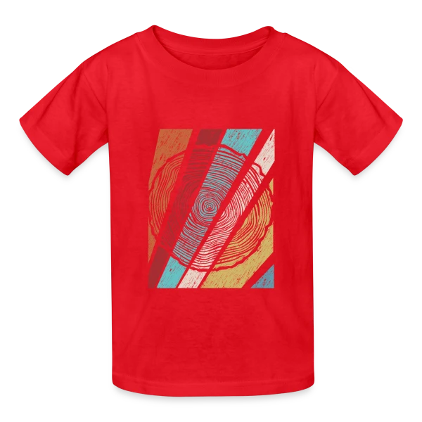 Bûcheron Passion Bois et Forêt sur T-shirts Russell Enfant
