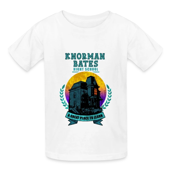 Knorman Bates : Cours du Soir sur T-shirts Russell Enfant