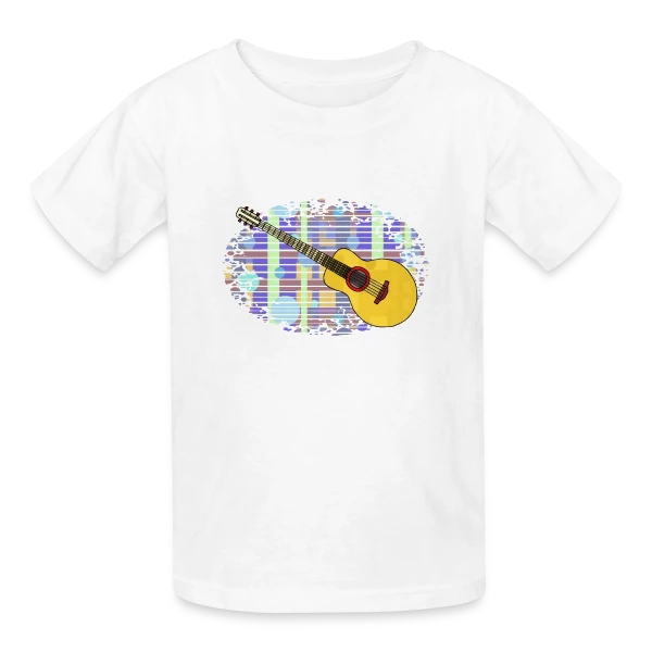 Mélodie Guitare sur T-shirts Russell Enfant