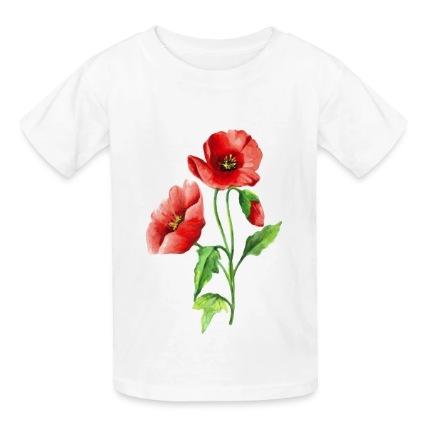 Jardin Fleuri Intemporel sur T-shirts Russell Enfant