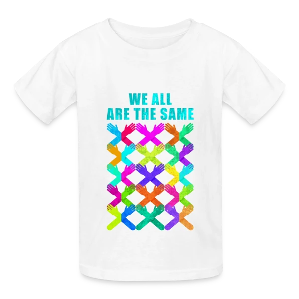 Unis Contre le Racisme sur T-shirts Russell Enfant