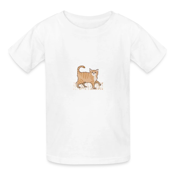 Humour 'Mon Pyjama 80% Poils de Chat' sur T-shirts Russell Enfant
