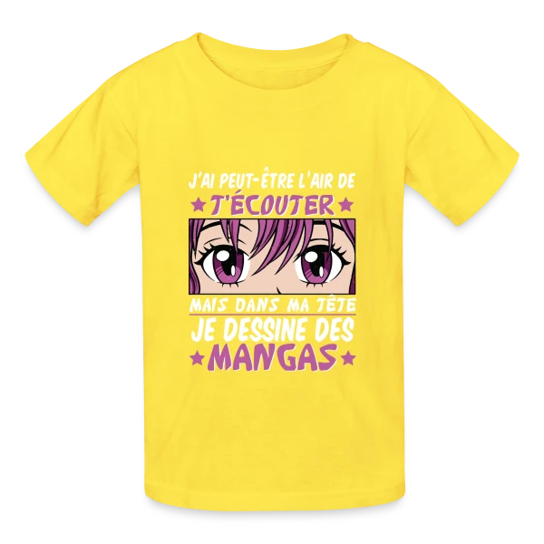 Fan d'Anime & Dessinateur Manga sur T-shirts Russell Enfant