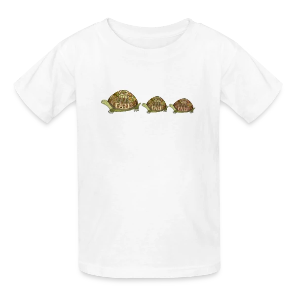 Design Tortue Aquatique sur T-shirts Russell Enfant