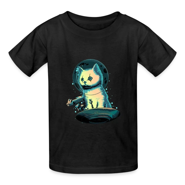 Le Protecteur Félin sur T-shirts Russell Enfant