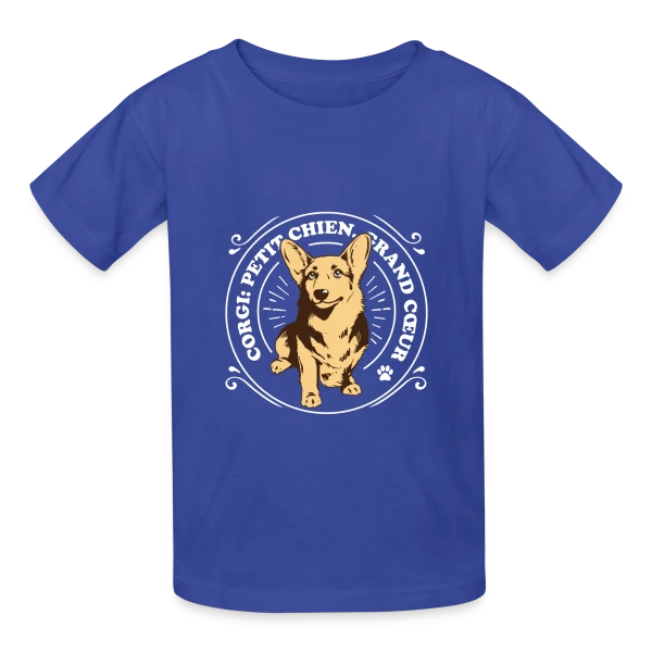 Corgi: Petit Chien, Grand Cœur - Amour Canin sur T-shirts Russell Enfant