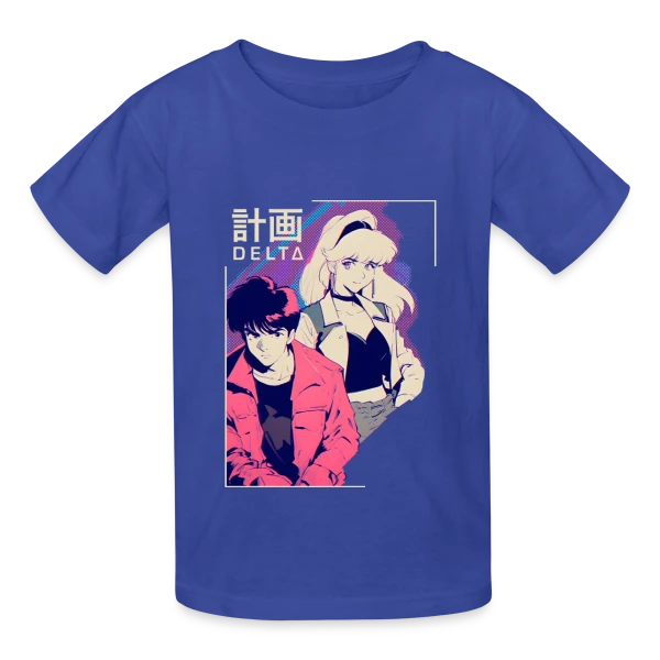 Agents Secrets Anime Rétro 80s/90s - Projet Delta sur T-shirts Russell Enfant