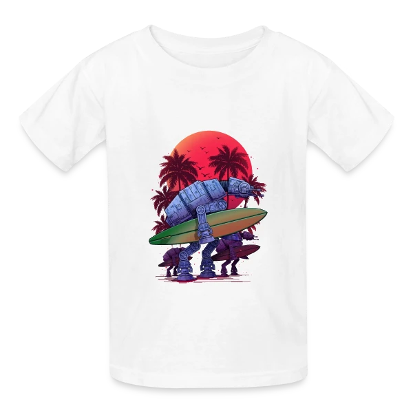 L'Été Galactique des AT-AT sur T-shirts Russell Enfant