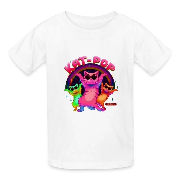 K-Pop Félins en Folie sur T-shirts Russell Enfant