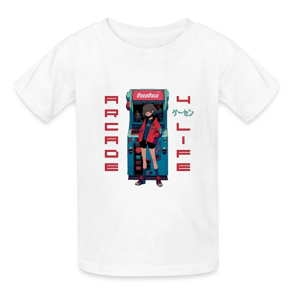 Fille Anime Gaming - Arcade 4 Life sur T-shirts Russell Enfant