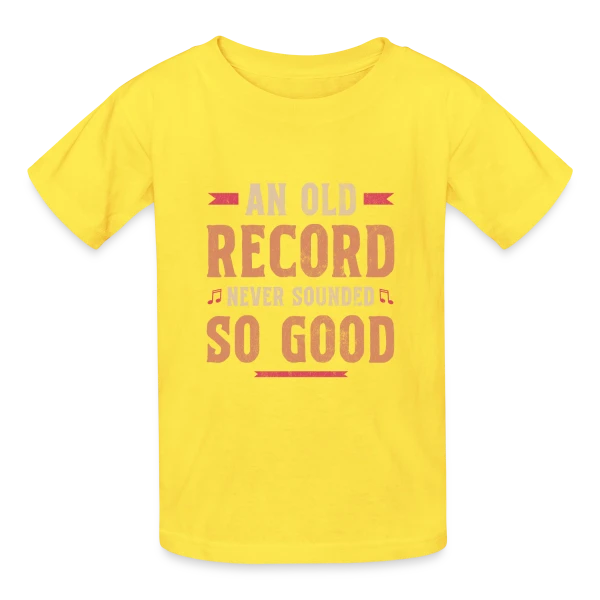 Collectionneur Vinyle Plattenspieler sur T-shirts Russell Enfant