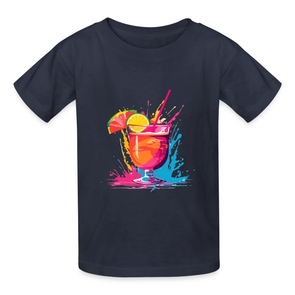 Cocktail Explosif Couleurs sur T-shirts Russell Enfant