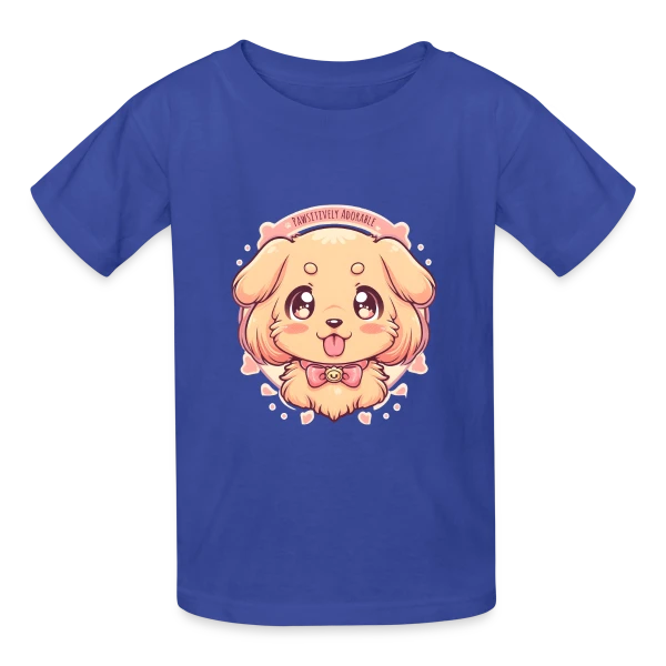 Chiot Golden Retriever Adorable et Kawaii sur T-shirts Russell Enfant