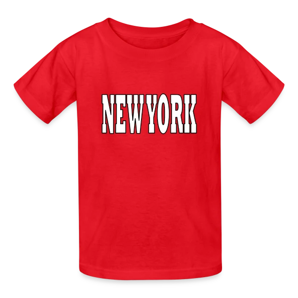 New York Ville Iconique sur T-shirts Russell Enfant