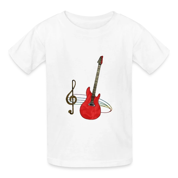 Guitare Passion sur T-shirts Russell Enfant