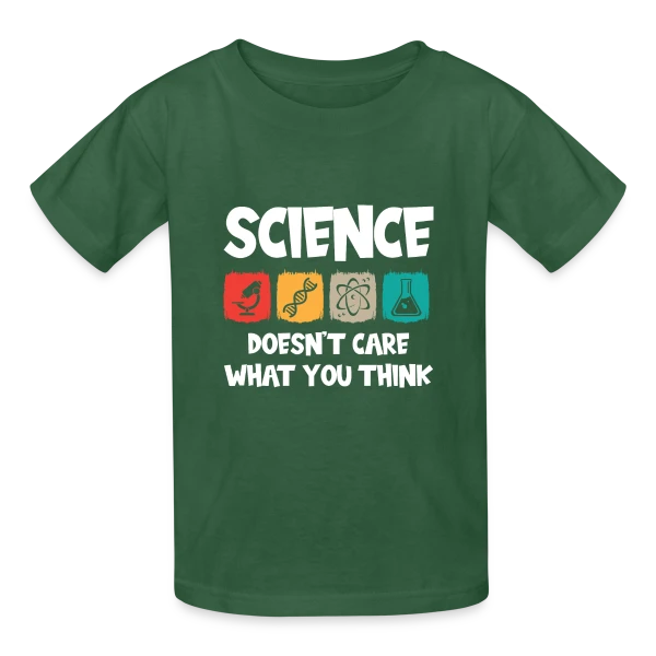 Science Contre Dogme | Humour Scientifique sur T-shirts Russell Enfant