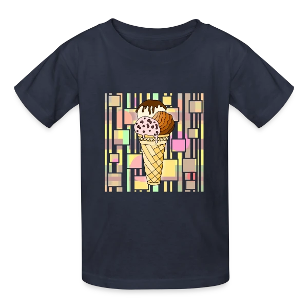 Plaisir Glacé Gourmand sur T-shirts Russell Enfant
