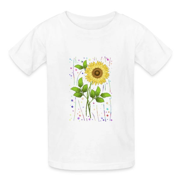 Éclat Floral sur T-shirts Russell Enfant