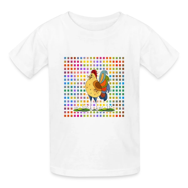 Coq Fier sur T-shirts Russell Enfant