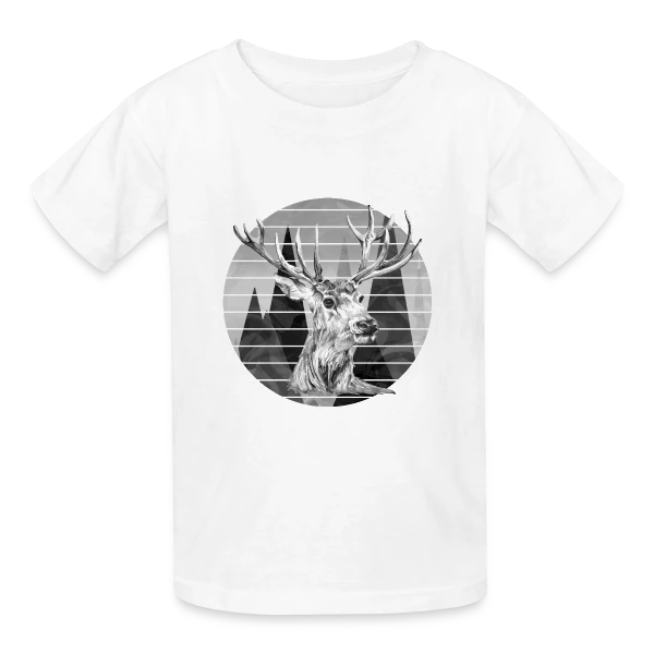 Cerf Majestueux sur T-shirts Russell Enfant
