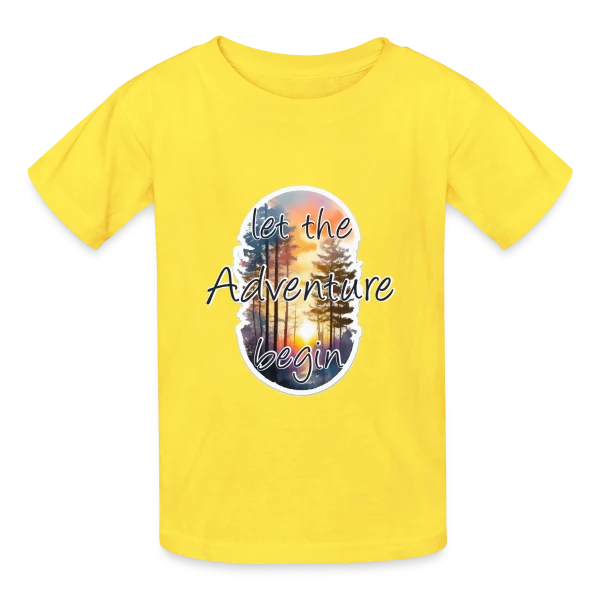 L'Aventure Commence Forêt sur T-shirts Russell Enfant