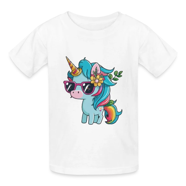 Licorne Cool Lunettes sur T-shirts Russell Enfant