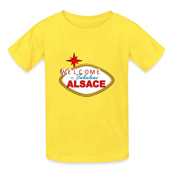 Humour Welcome to Alsace Elsass sur T-shirts Russell Enfant