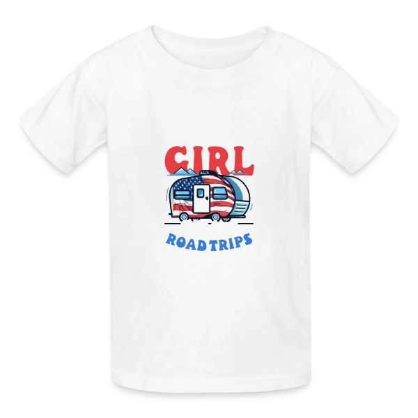 Van Aventure Américaine sur T-shirts Russell Enfant
