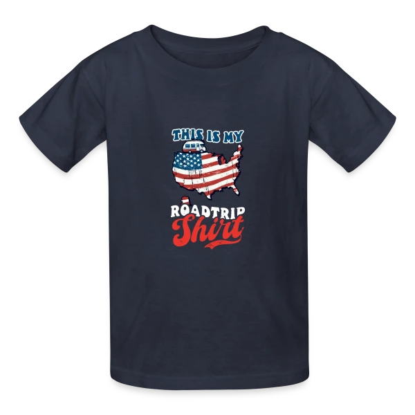 Ma Tenue Road Trip USA sur T-shirts Russell Enfant