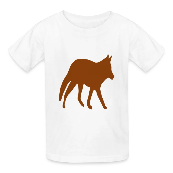 Silhouette Renard Sauvage sur T-shirts Russell Enfant