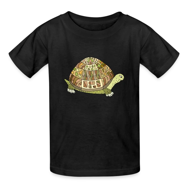 Tortue Mignonne sur T-shirts Russell Enfant