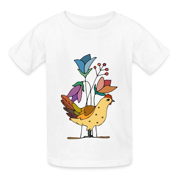 L'Oiseau Majestueux sur T-shirts Russell Enfant