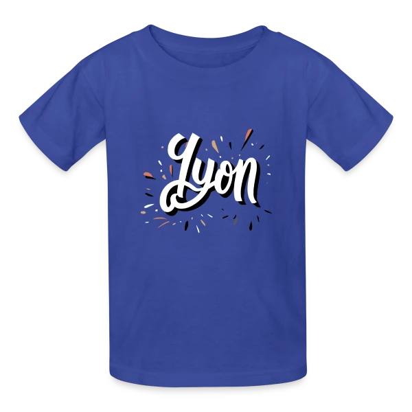 Lyon Dynamique Moderne sur T-shirts Russell Enfant