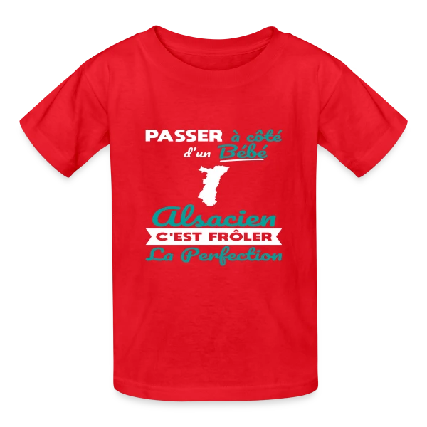 Bébé Alsacien Frôle la Perfection sur T-shirts Russell Enfant