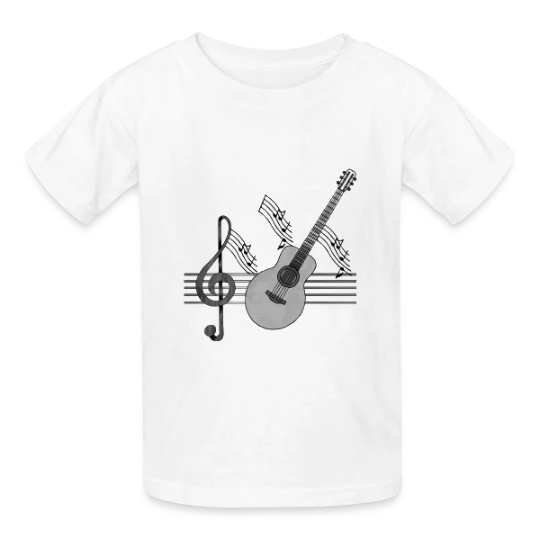 Guitare Passion sur T-shirts Russell Enfant
