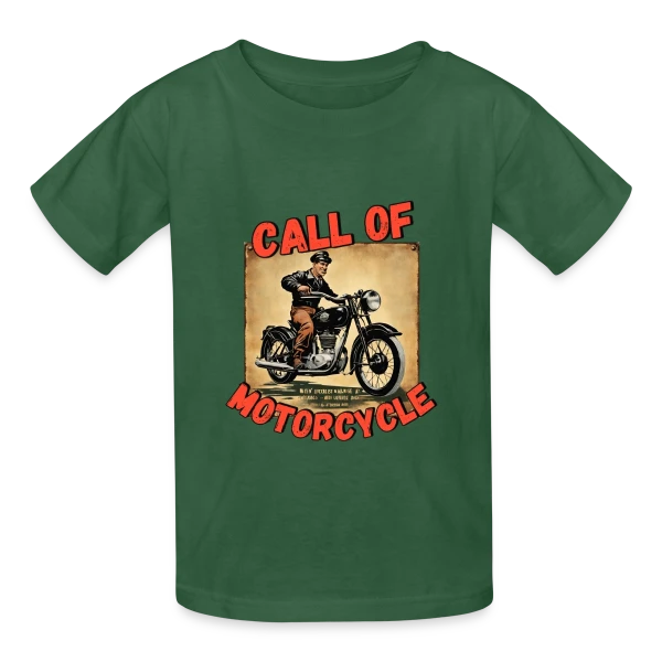 Appel de la Moto Rétro sur T-shirts Russell Enfant