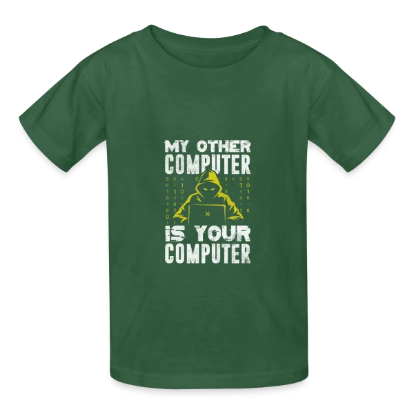 Hacker - Le Maître du Code sur T-shirts Russell Enfant